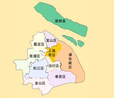 上海各区分布图高清图图片