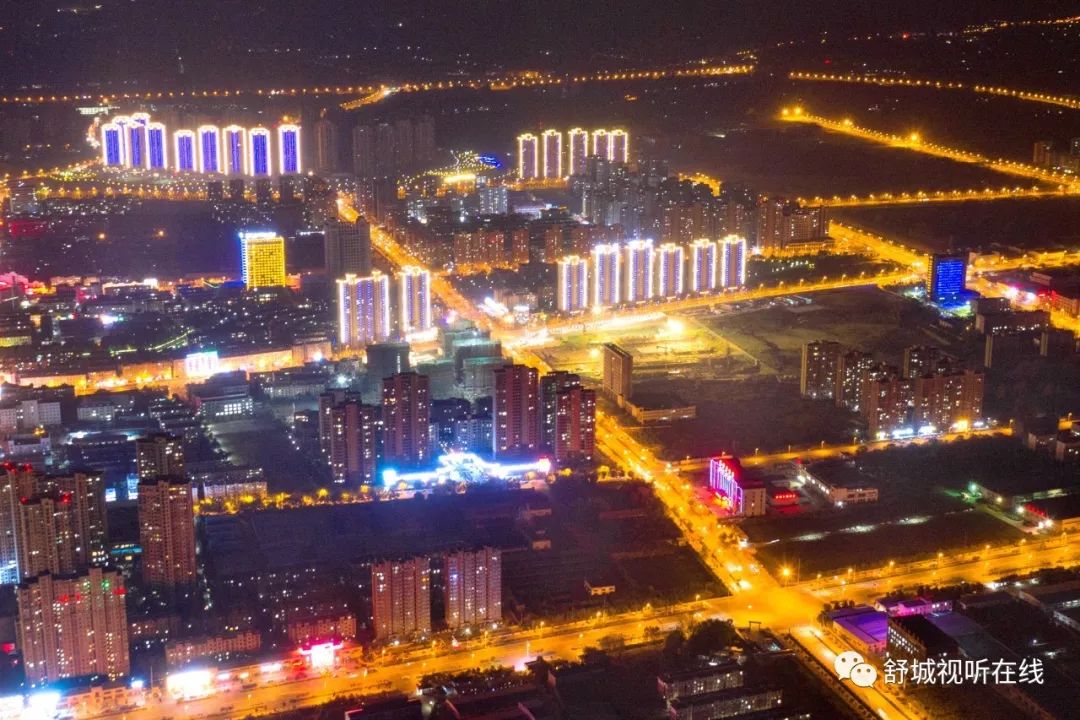 舒城国庆夜县城夜景美醉了