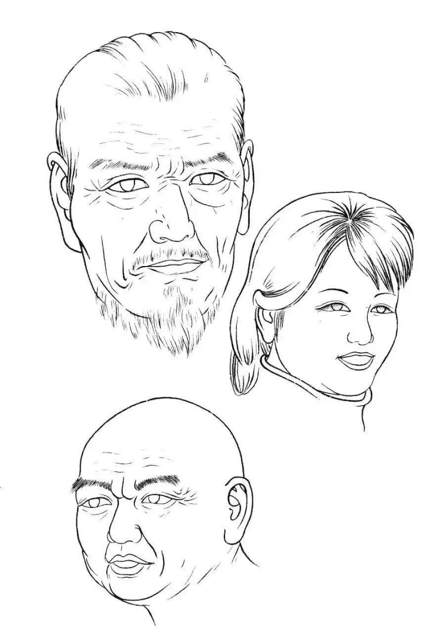 工笔白描人物手稿,太详细了!