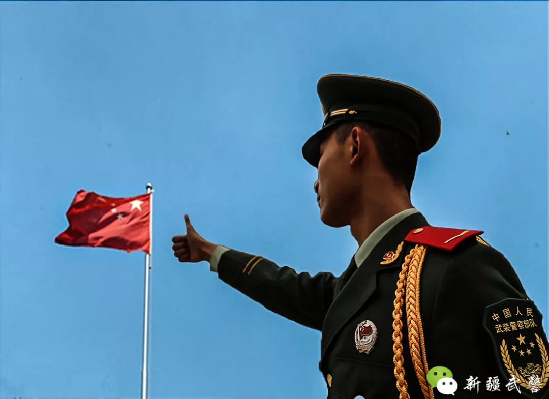 中国国旗军人图片