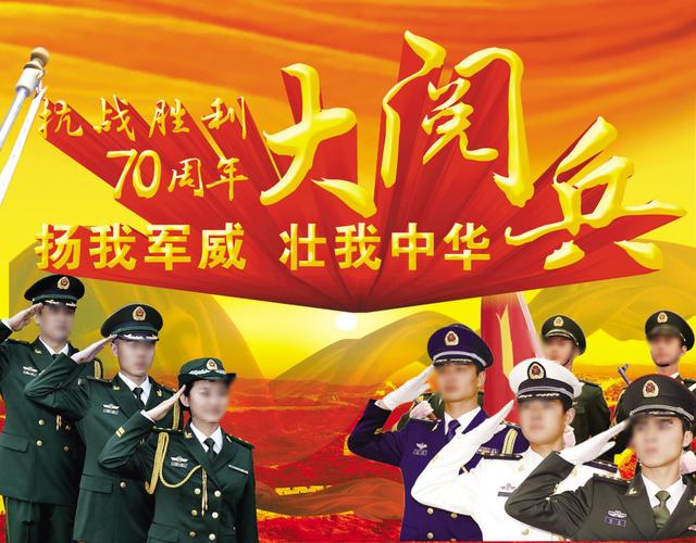 新中国抗战胜利70周年大阅兵海报祖国70周年生日海报