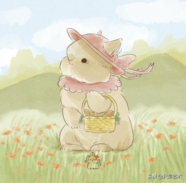 可爱的小兔子插画