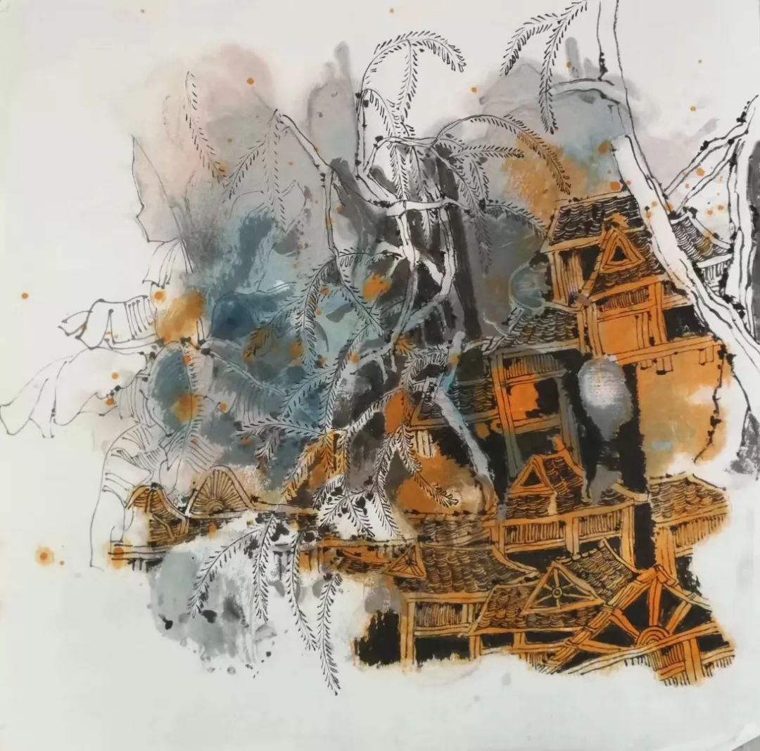 原创国画版画2幅入选十三届全国美术作品展的画家尹莉莉