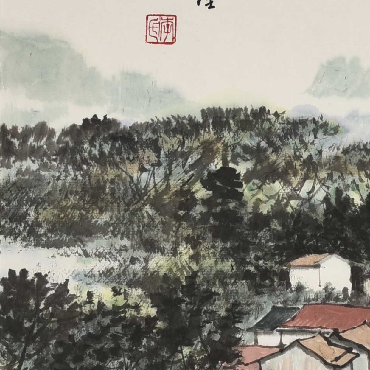 每日一画《一窗佳景王维画,四壁青山杜甫诗》