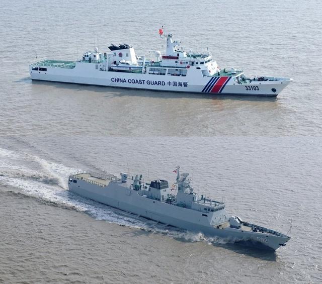 中国海警船遭日本眼红和军舰一模一样还装备大口径舰炮