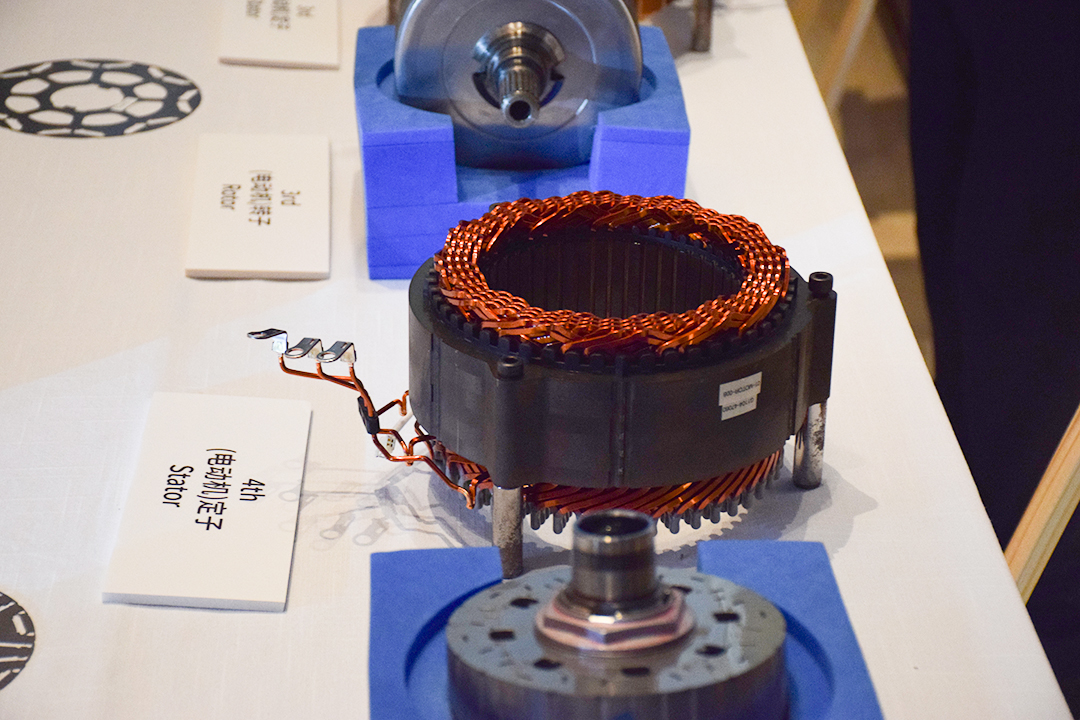 (图为prius搭载的扁线电动机定子)如今,国内扁线电机的应用还较为少数