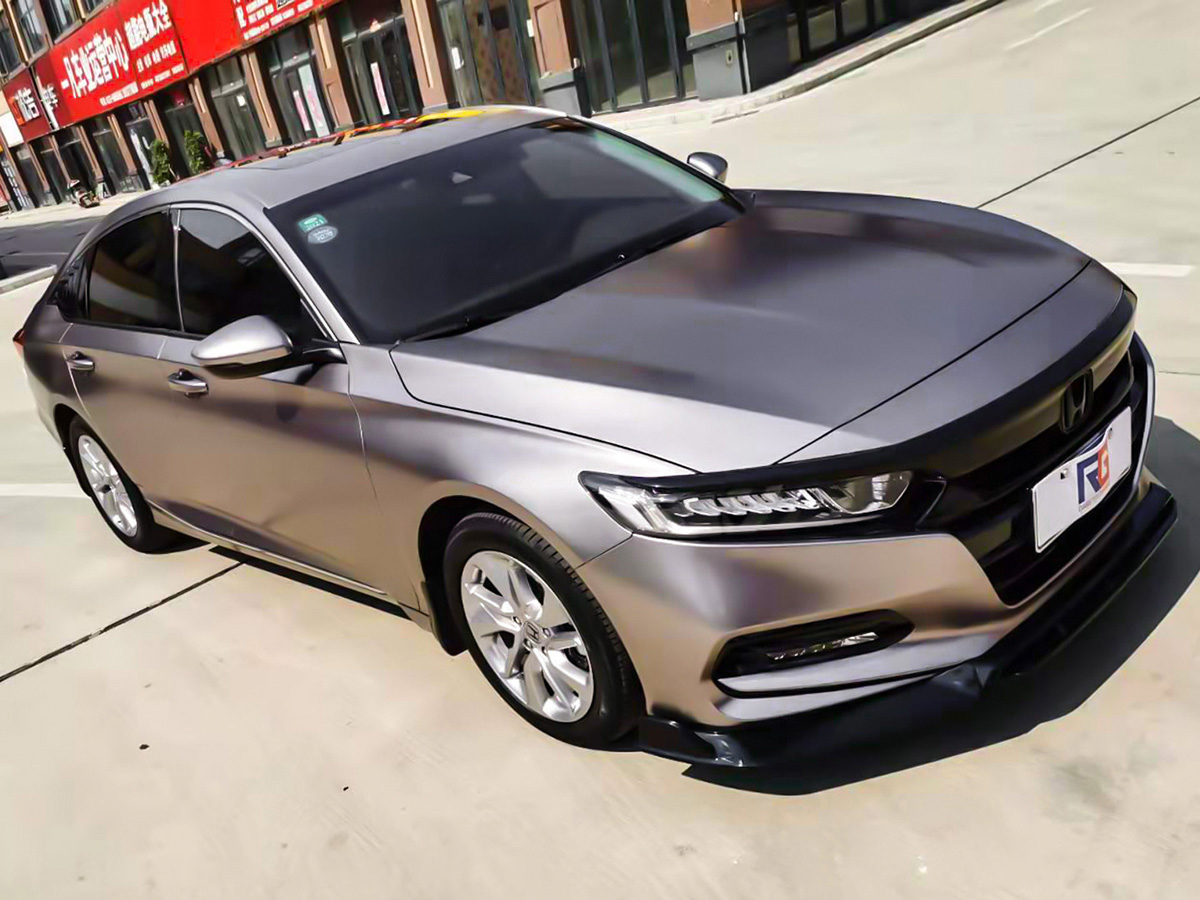 本田雅阁车身改色电光战斗灰 rg瑞集改色膜河南南阳加盟店出品