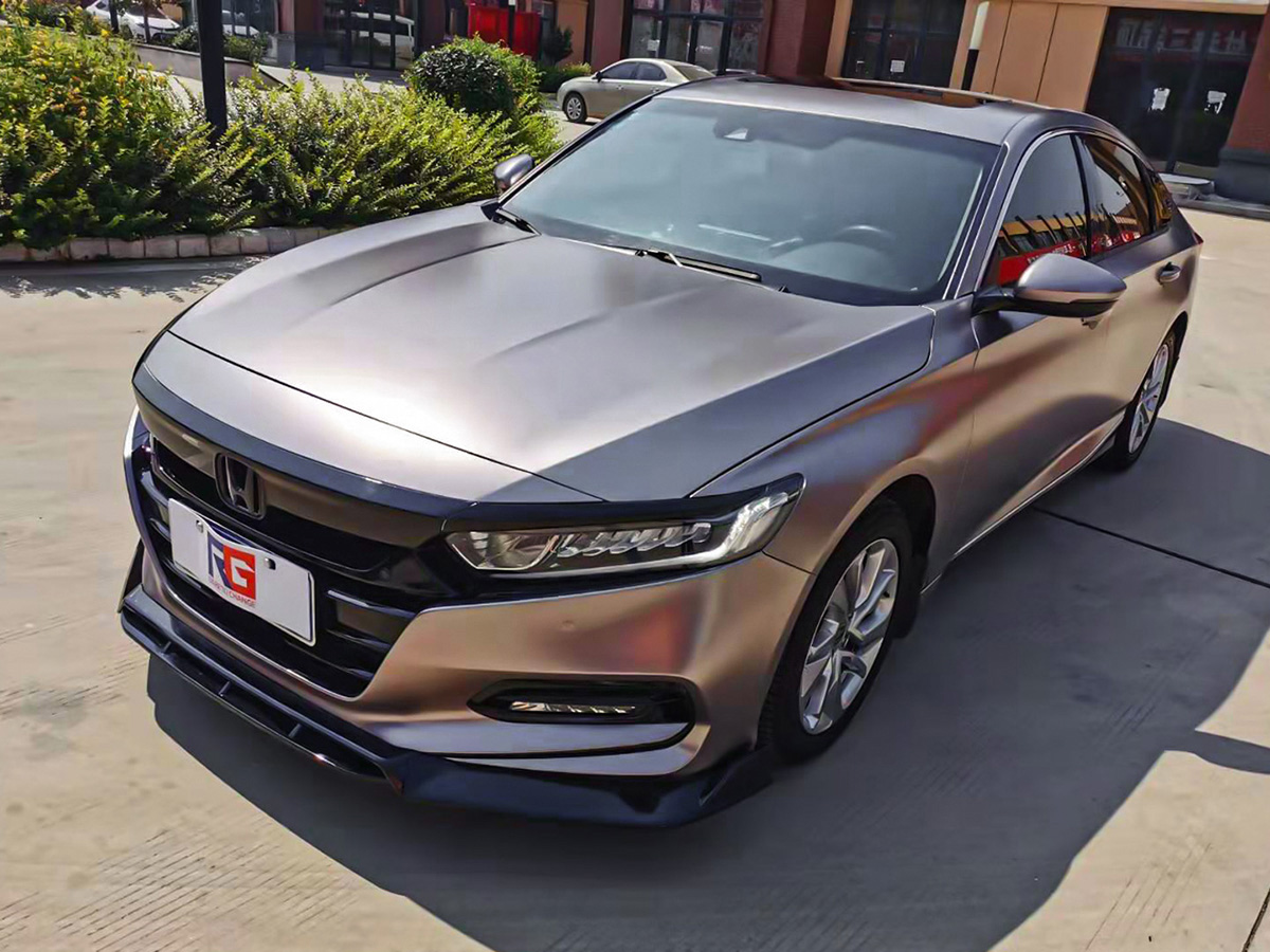 本田雅阁车身改色电光战斗灰 rg瑞集改色膜河南南阳加盟店出品