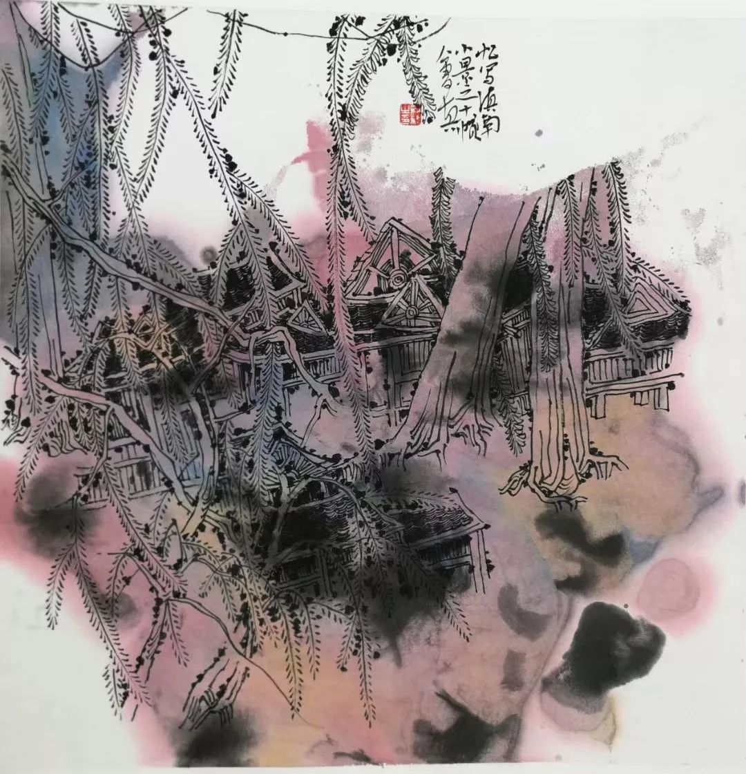 原创国画版画2幅入选十三届全国美术作品展的画家尹莉莉