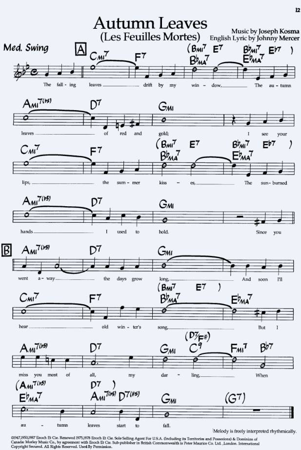 非常重要的学习方法分八步来学习一首爵士标准曲