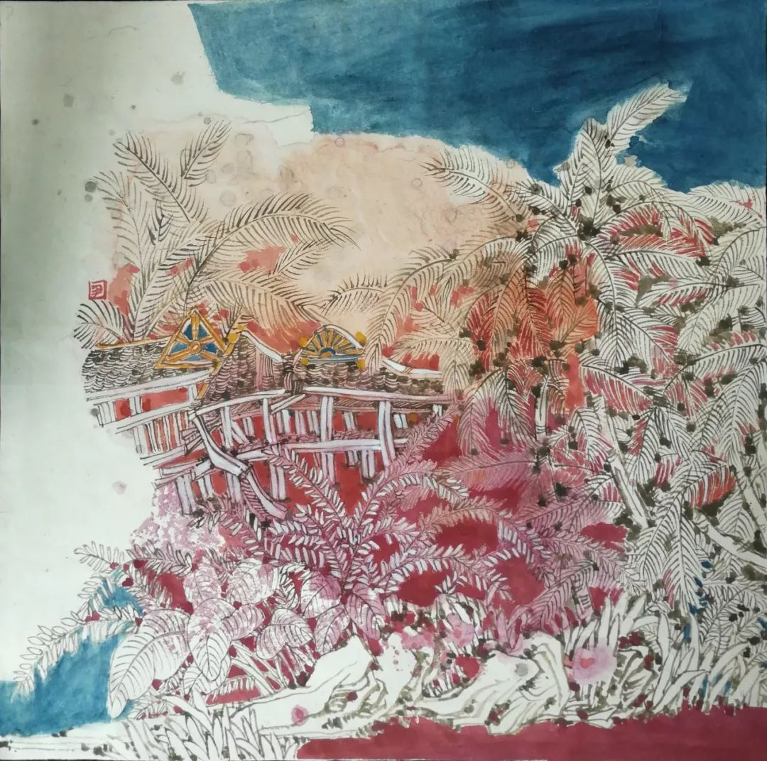 原创国画版画2幅入选十三届全国美术作品展的画家尹莉莉