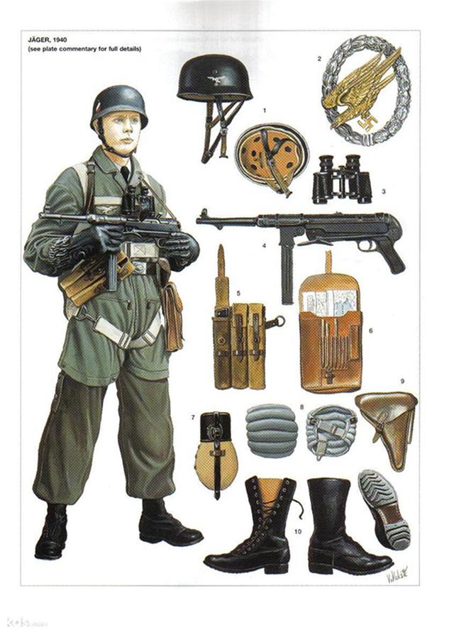 二战时德国空降部队有多强装备奢华人称绿魔鬼