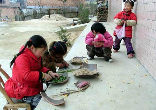 农村童年过家家图片图片