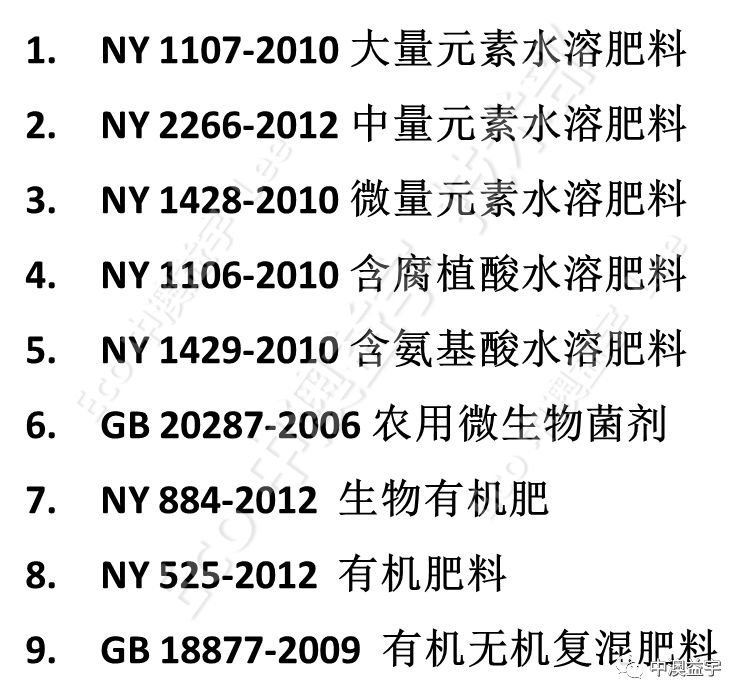 新型肥料种类及其执行标准