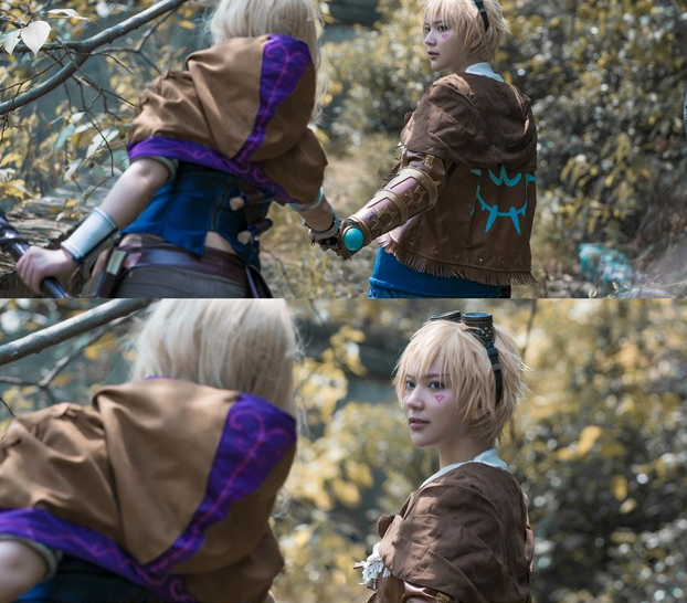 英雄联盟探险家伊泽瑞尔光辉女郎拉克丝cosplay