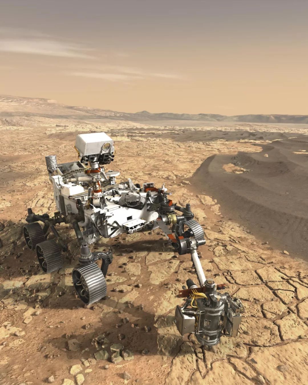 美国宇航局将于2020年发射的火星探测器概念图