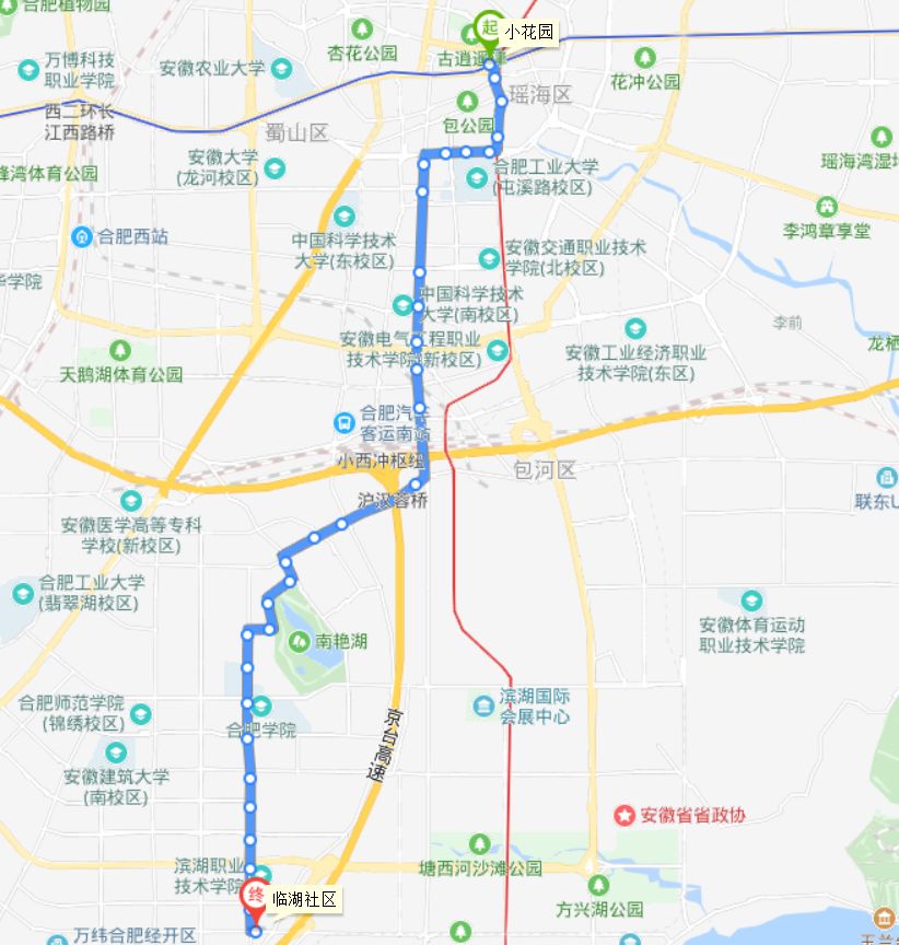 合肥知名景点也需要乘坐这条线路噢可以说是合院人进城首选公交了曾名