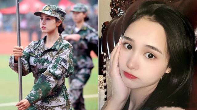 大一女生军训照走红,娱乐公司求签约被拒,完成学业比成名更重要_艾菲