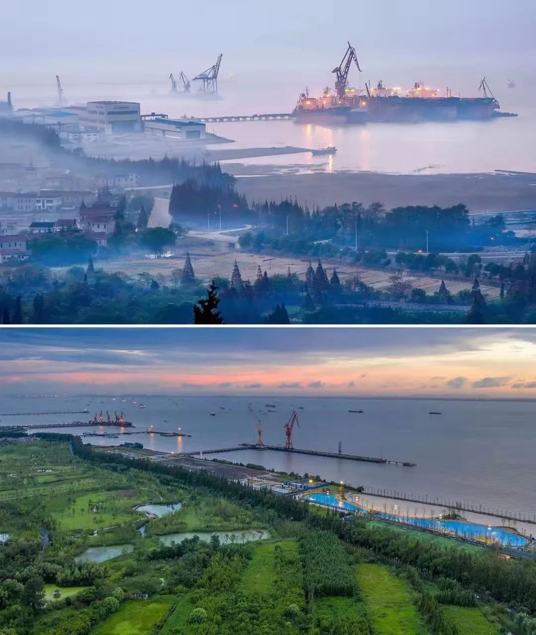 一组新旧照片,带你看南通70年的巨变!_新景