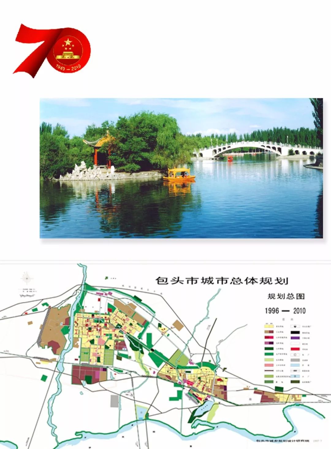 1988年版规划图(下)上世纪九十年代,包头城市发展进程加快.