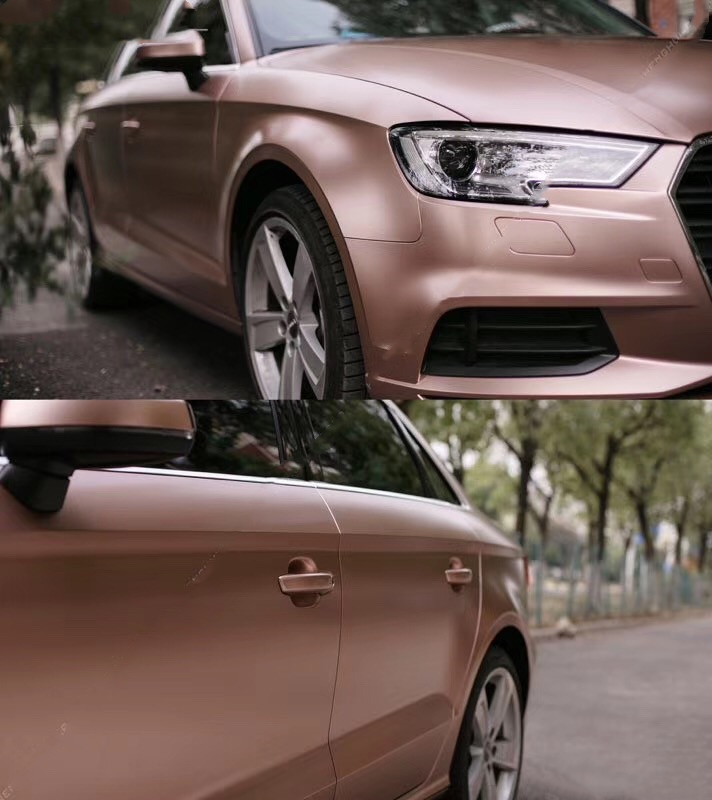 优雅又暴力玫瑰金色的奥迪a3果真与众不同