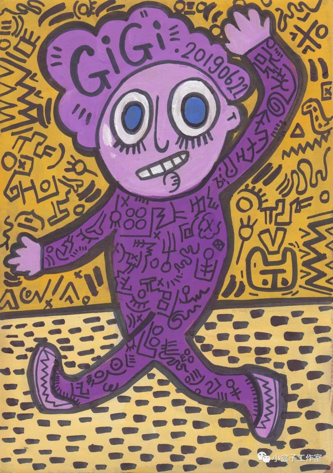 盒子画作丨keith haring的艺术狂想_作品