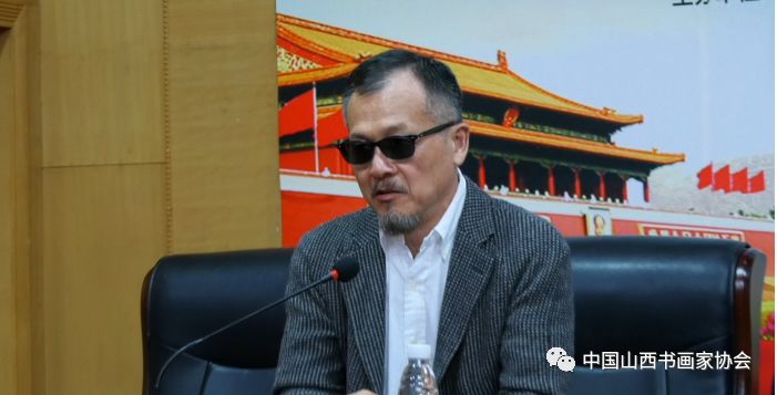 原空军副司令王良旺中将发表讲话大会由中联国兴书画院驻会副院长