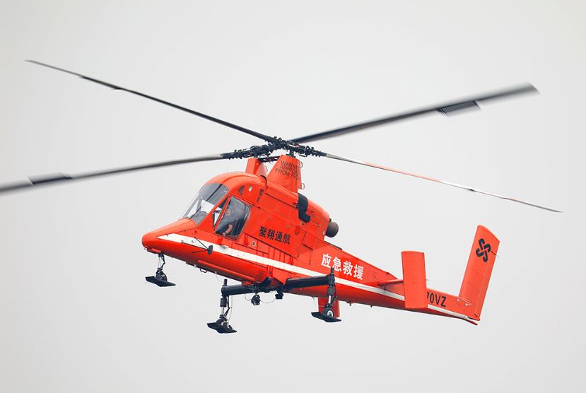 摄影:朱东这是卡曼直升机首次亮相国内航展,并进行演示飞行,k-max是