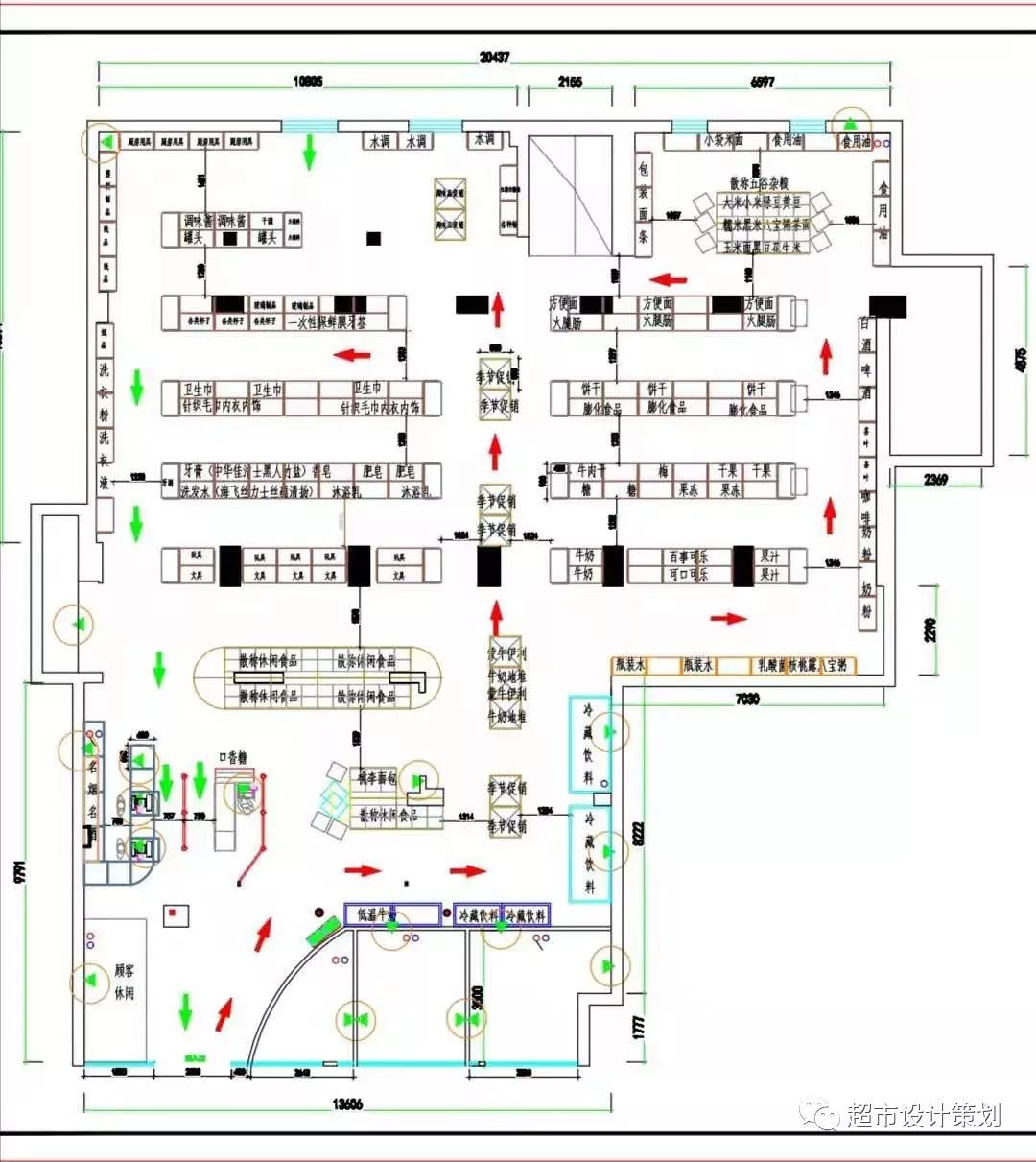 20平米便利店布局图图片