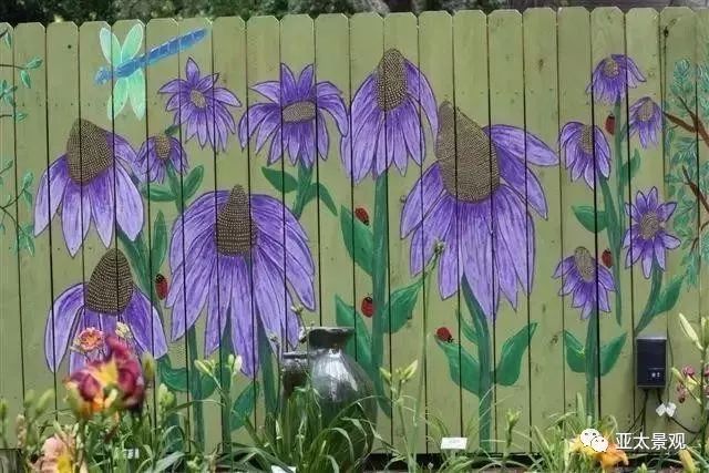 花园篱笆or景观挡墙遇上彩绘大不一样