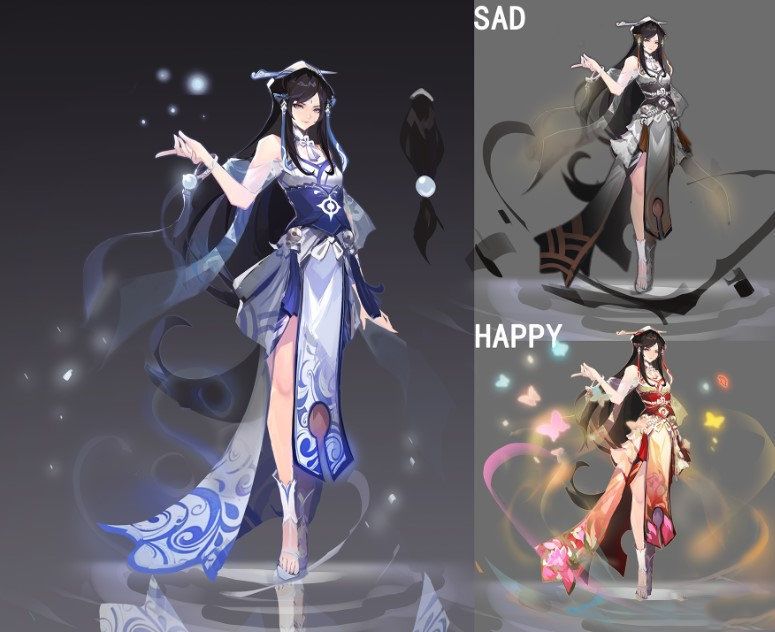 初版西施建模及原画预览小乔天鹅之梦周瑜战令皮肤优化