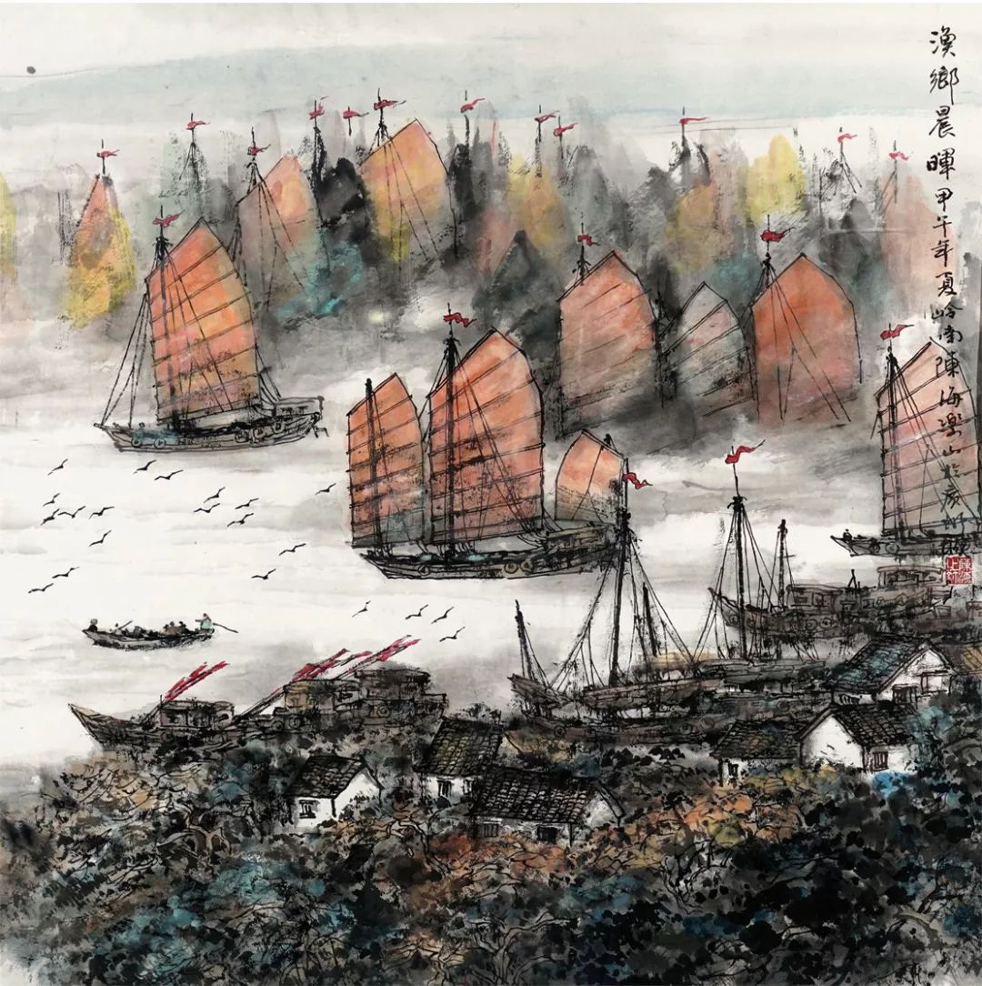 笔者之所以不厌其烦地引用陈海的画论,在于他是一个自觉的中国画画家