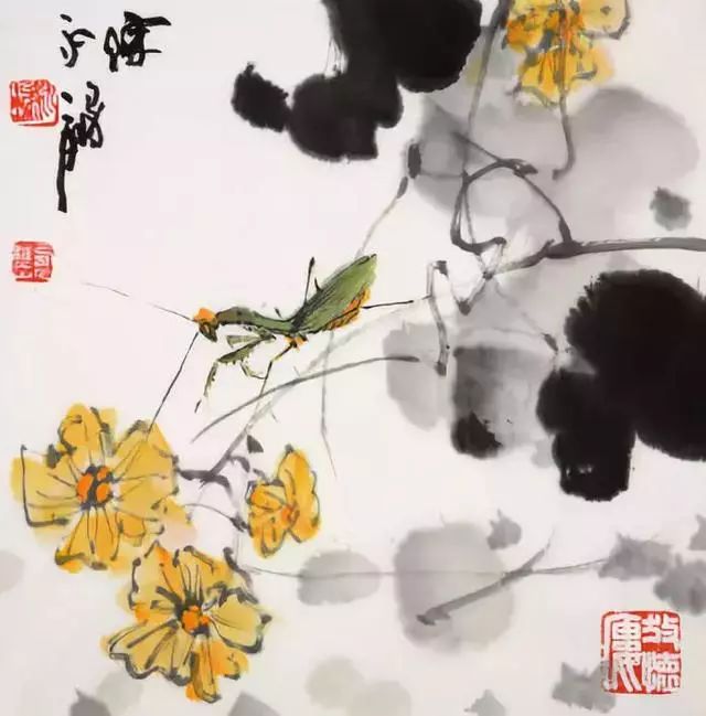陈永锵画谱欣赏螳螂