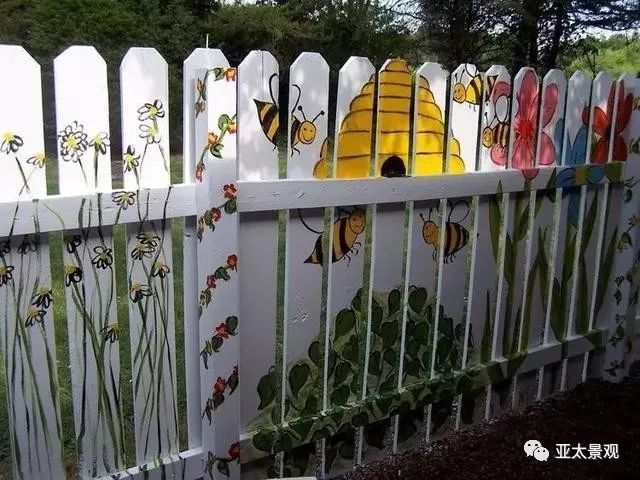 花园篱笆or景观挡墙遇上彩绘大不一样