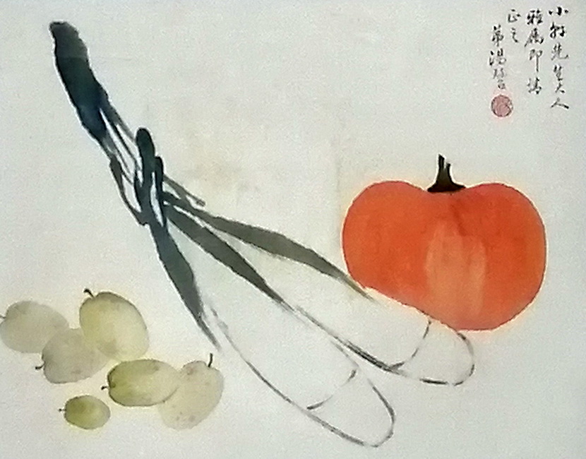 荷塘有清趣,蔬果平常心——国画花鸟艺术作品