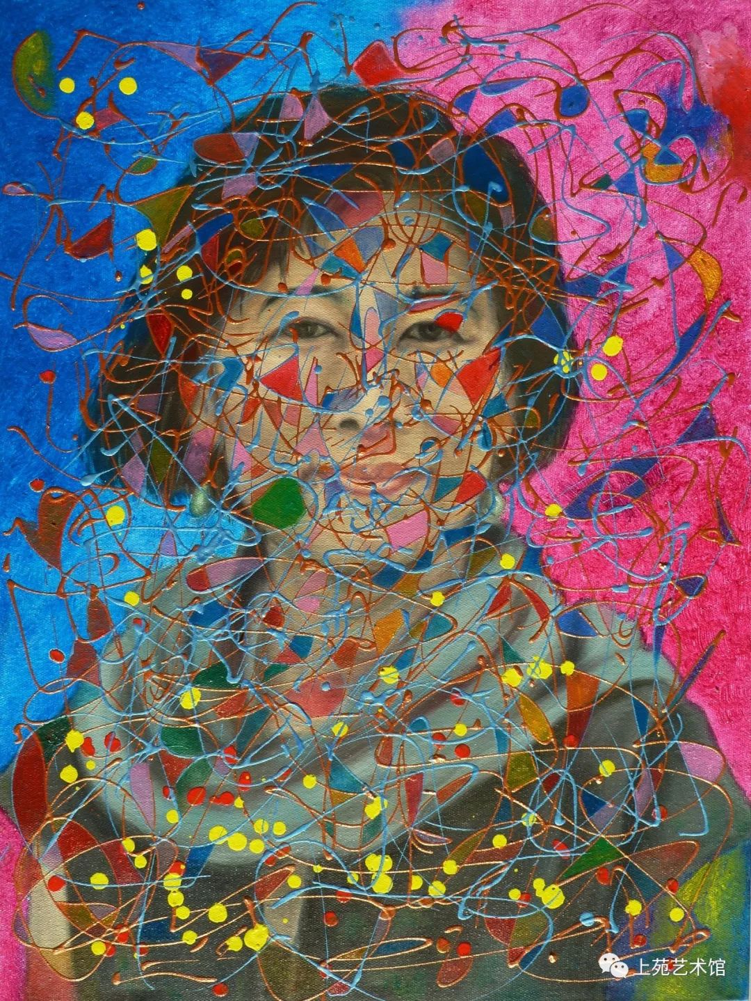 程小蓓 我的模特-北岛 45x65 油画