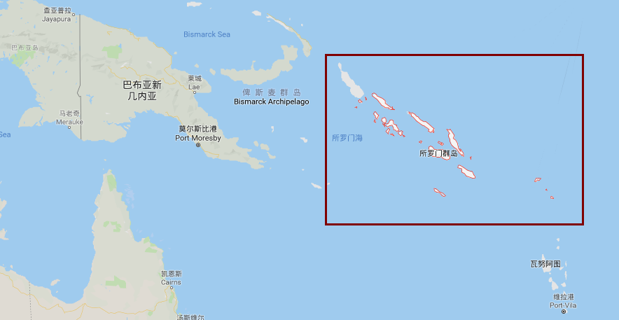 所罗门群岛地图位置图片