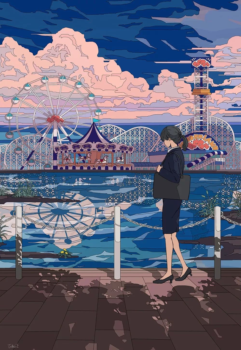 画师twi:fluffy2038抒发着浪漫的安逸心境.