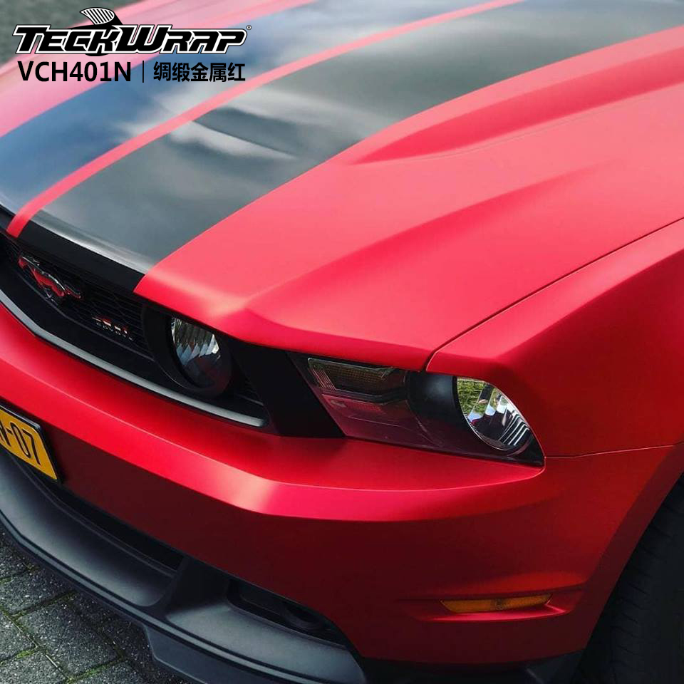 野马跃动的激情,teckwrap秃鹰汽车车身改色贴进口膜,vch401n绸缎红