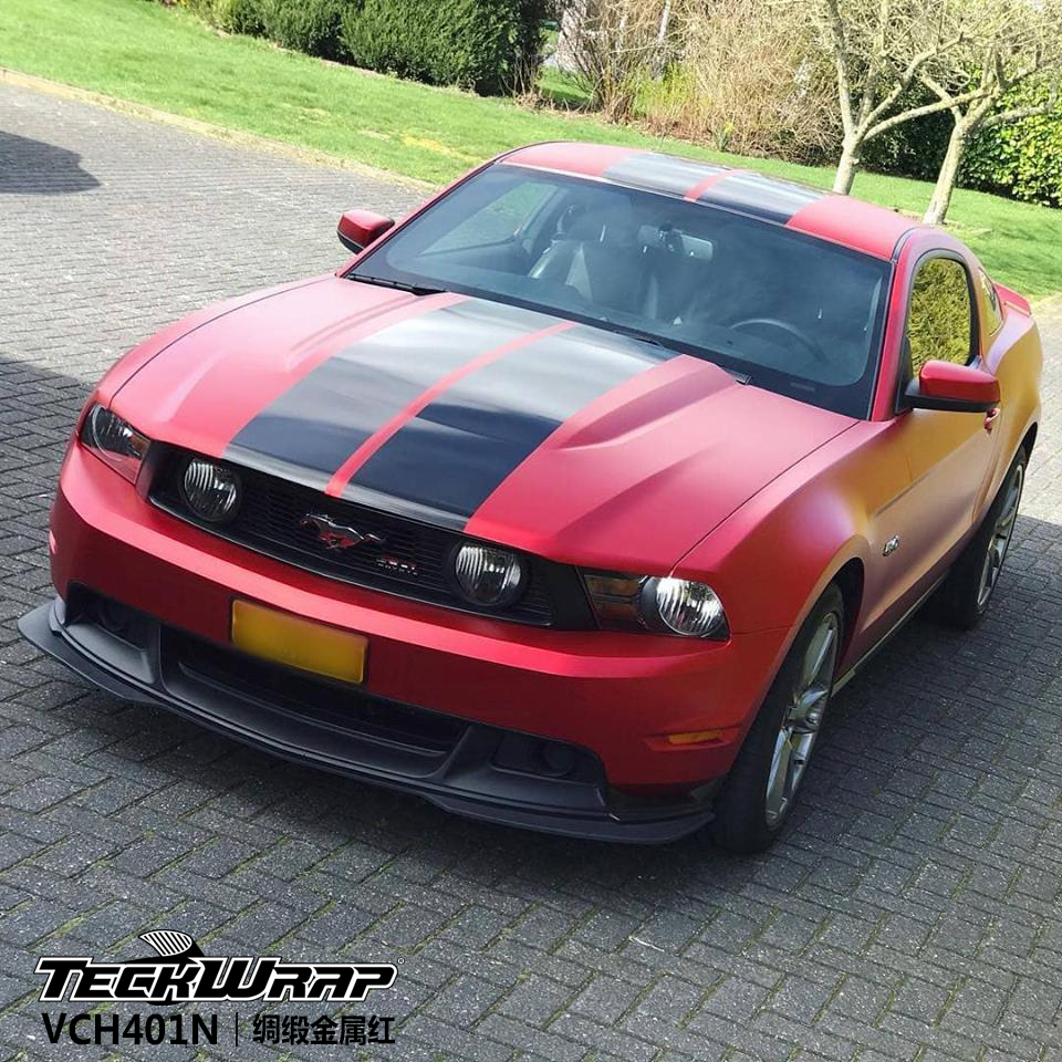 野马跃动的激情,teckwrap秃鹰汽车车身改色贴进口膜,vch401n绸缎红