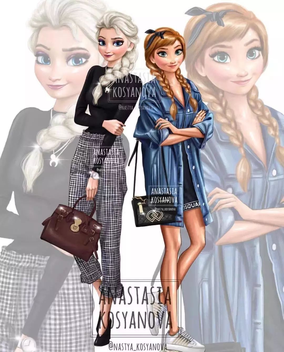 当迪士尼公主换上现代装,个个都是带货女王