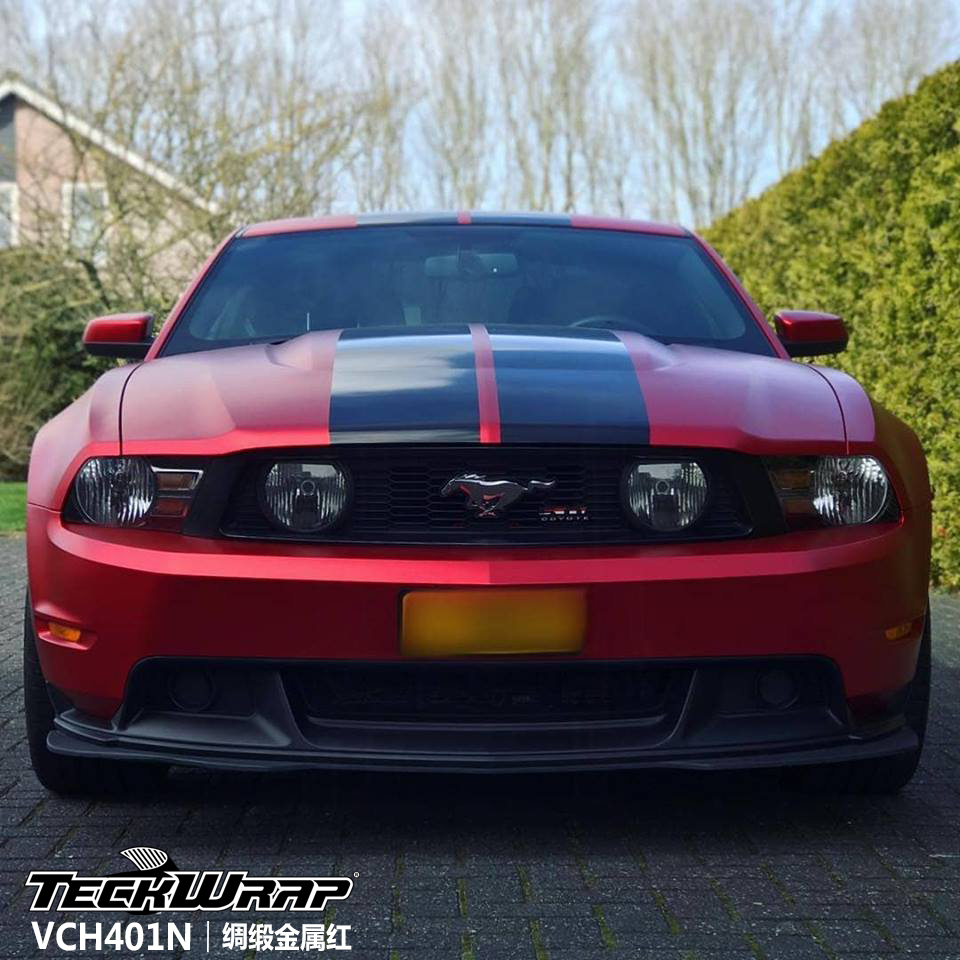 野马跃动的激情,teckwrap秃鹰汽车车身改色贴进口膜,vch401n绸缎红