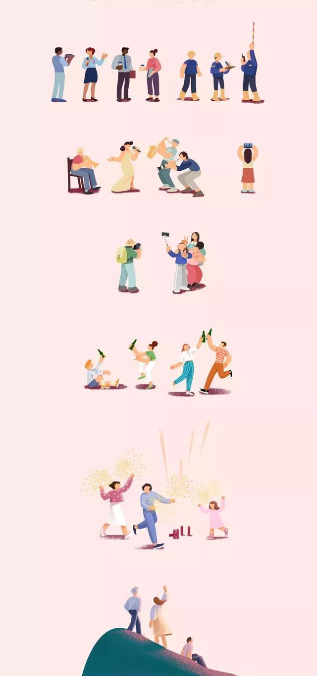 央视网70周年中国地标长图插画要给设计师加鸡腿呀