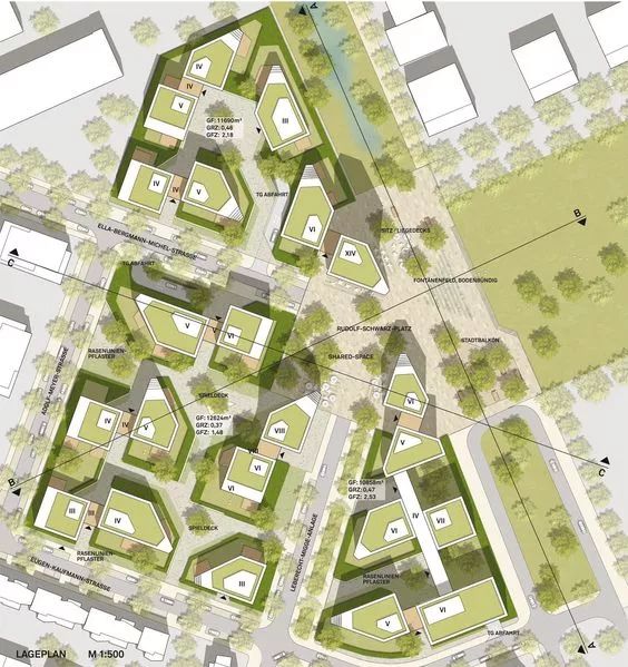 值得参考的总平面图配色35例