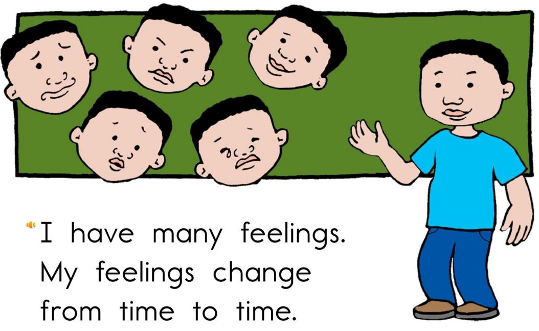 sad,angry, scared, different, toosometimes, feel《感受》feelings