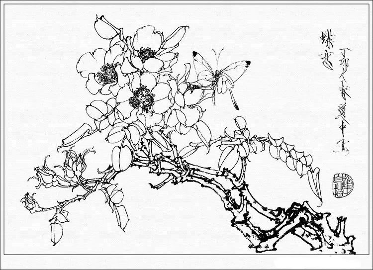 王道中|白描花卉草虫画谱