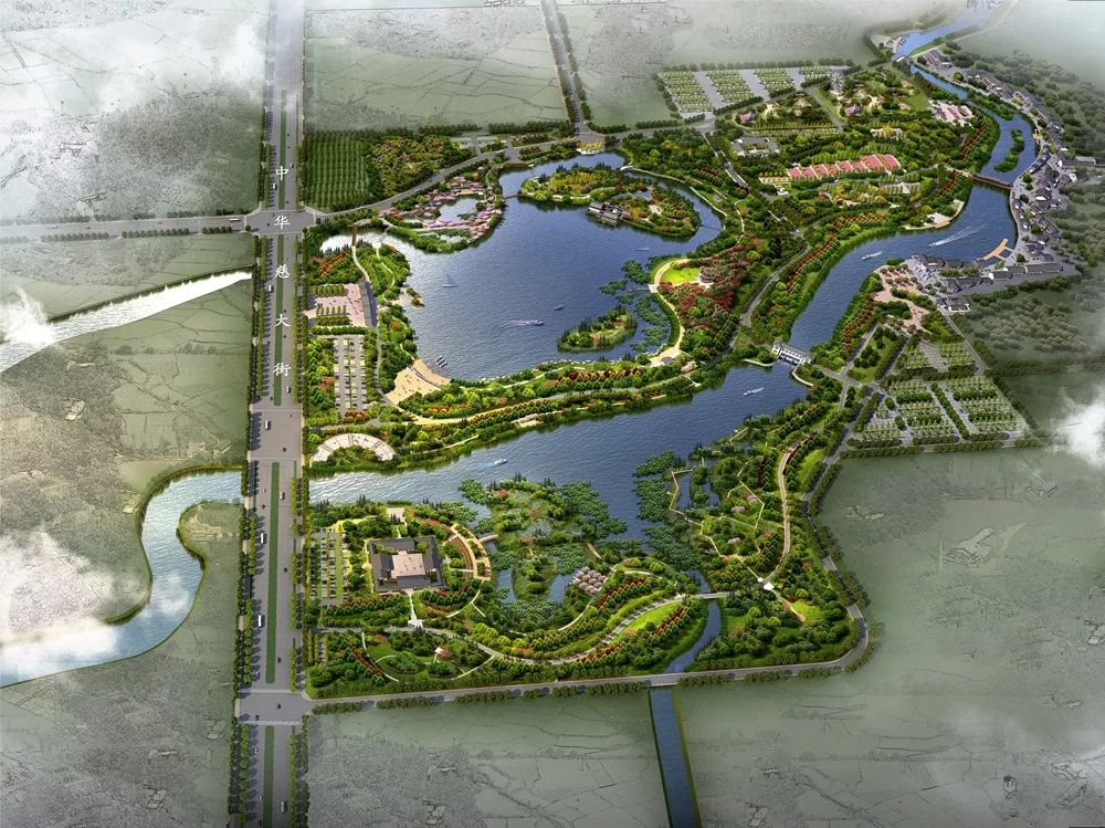 续建项目前期,磁县滏阳河综合治理工程总平面图磁县如意湖生态湿地