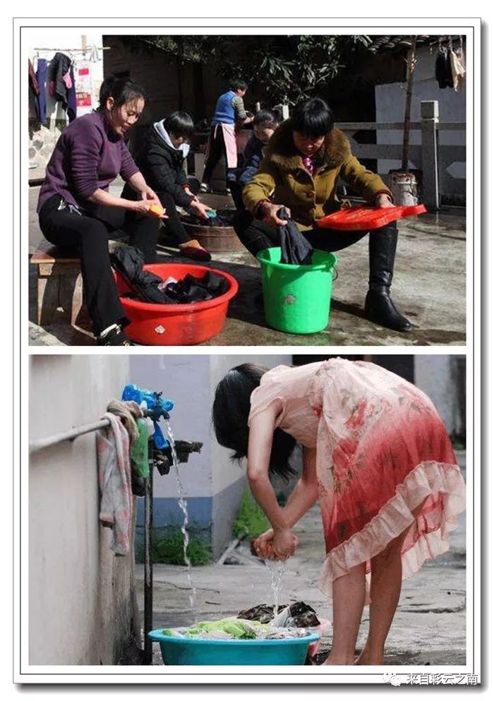 如果遇到洗大的东西如被套,床单,蚊帐,那这一洗衣的过程必须两个人