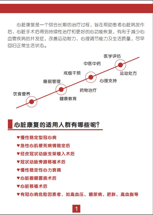 心脏康复宣传手册图片