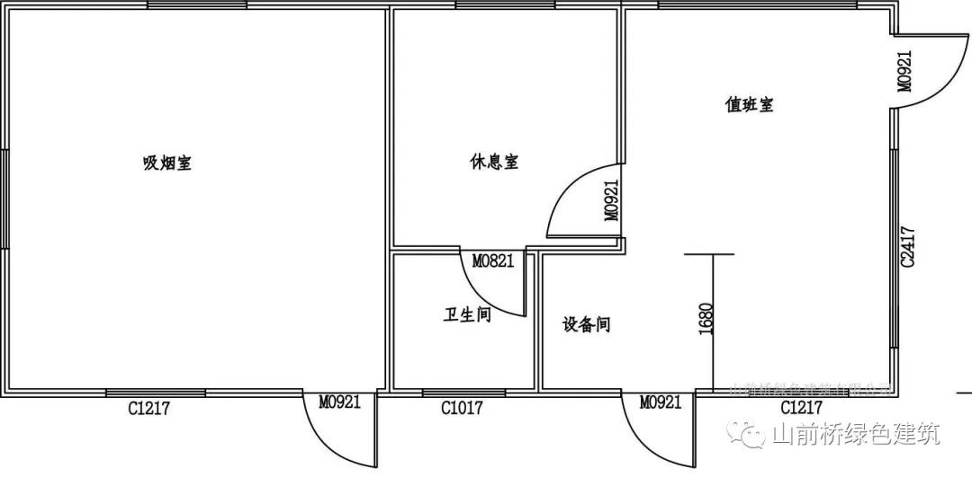 简单的门卫室平面图图片